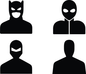 superhero mask cape silhouette