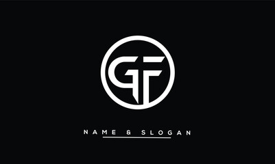 Obraz premium GF, FG, G, F Abstract Letters Logo Monogram