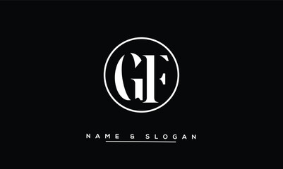 GF, FG, G, F Abstract Letters Logo Monogram