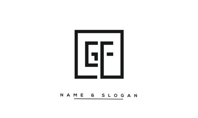GF, FG, G, F Abstract Letters Logo Monogram