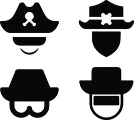 pirate hat eye patch silhouette
