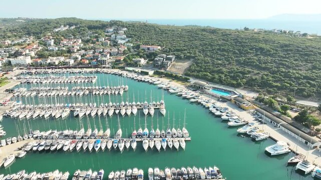 Drone Footage of Teos Marina