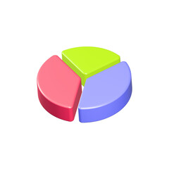 Obraz premium pie data chart icon 3d
