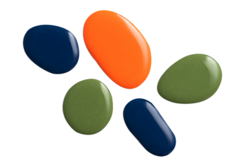 Colorful paint blob png element
