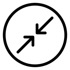 Vector Icon minimize, arrow, sign, direction