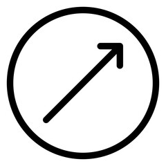 Vector Icon top, right, arrow, sign, direction