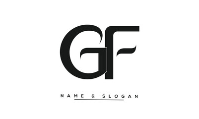Obraz premium GF, FG, G, F Abstract Letters Logo Monogram