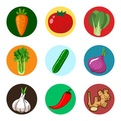 set of vegetables