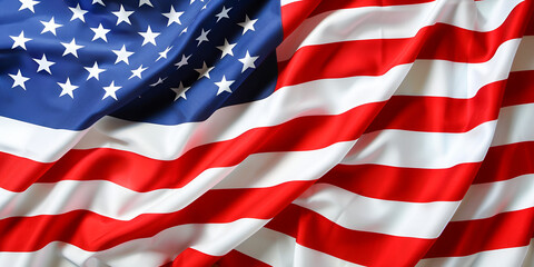 Fototapeta premium american flag waving in the wind