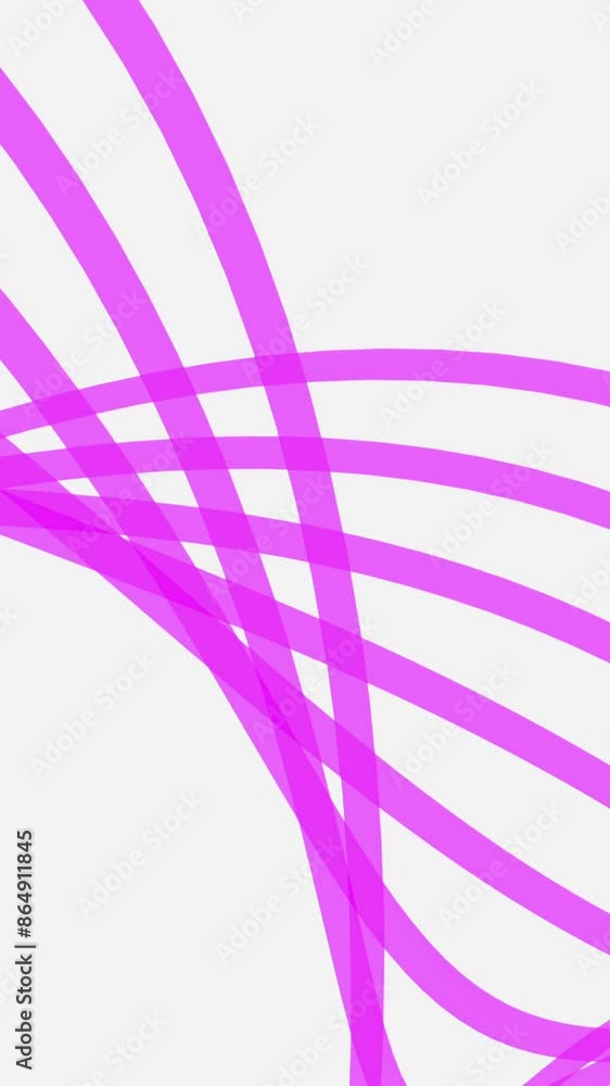 Poster abstract line of curved stripes moves in space. design. curved lines in moving stream on white backg