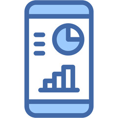 Vector Icon Bar Chart, Business and Finance, Profits, Analytics, Stats, Mobile