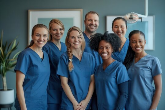 Group of dental professionals in a clinic, dental care team, healthcare providers - Powered by Adobe