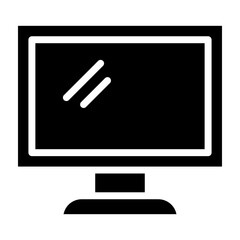 Computer Screen Vector Glyph Icon Design