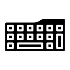 Naklejka premium Keyboard Vector Glyph Icon Design