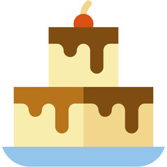 Vector Icon Brownies, Cake, Dessert, Bakery, Chocolate