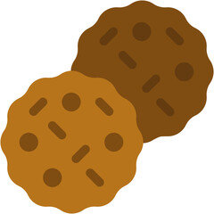 Vector Icon Cookies, Food and Restaurant, Bakery, Breakfast, Sweet