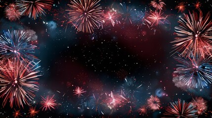 Fototapeta premium 花火のフレーム