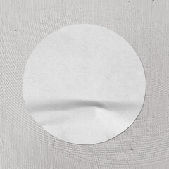 Transparent sticker png mockup, round shape design