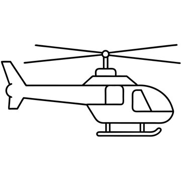 recommend clip art: helicopter outline coloring book page line art illustration digital drawing