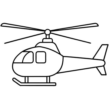 recommend clip art: helicopter outline coloring book page line art illustration digital drawing