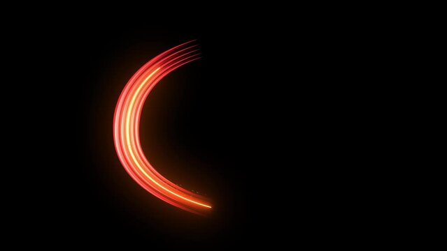 Sword Light Trail Effect. Slash Effect. Cutting with Knife. 4K