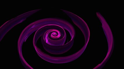 Energetic spiral background animation, where waves appear to be projected in 3D space, flickering light and shifting perspective changes,