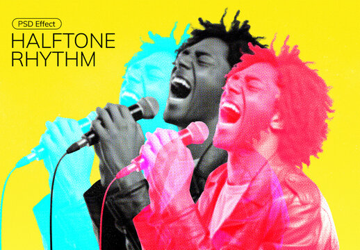 Halfton Rhythm PSD Effect