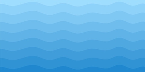 Obraz premium Background vector illustration of blue ocean wave layer