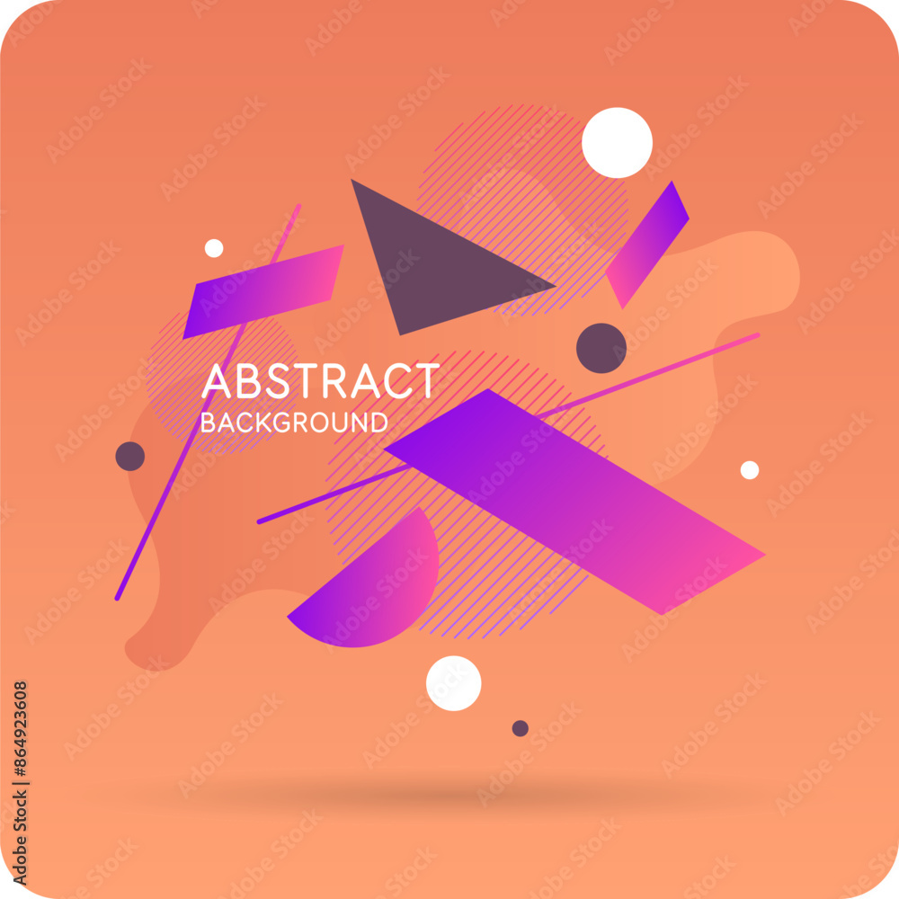 Poster modern geometric composition of various shapes. illustration for design. abstract background in the 