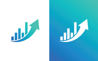 Minimalist professional business graph logo design vector template. growth arrow investment financial logo