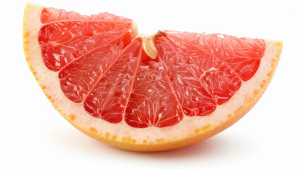 Image of a slice of grapefruit with transparent background.
