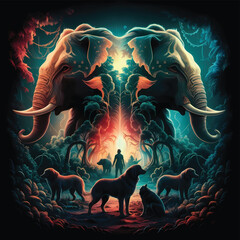 3D Mystical Captivating Jungle Image 