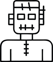 Obraz premium Frankenstein icon. Editable Stroke.