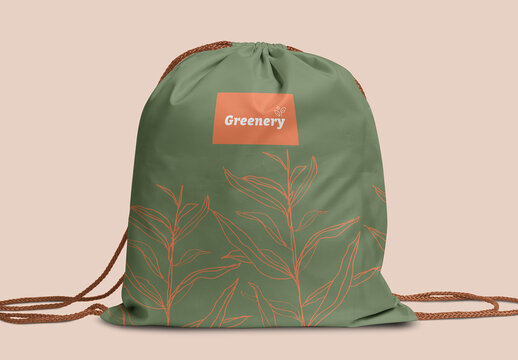 Drawstring Bag Mockup