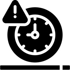 Vector Icon Delay, Deadline, Clock, Warning, Alert