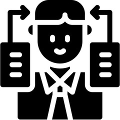 Vector Icon Multitasking, Professional, Worker, Productivity, User