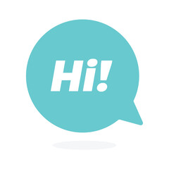 Bubble icon with thank you text flat simple isolated design