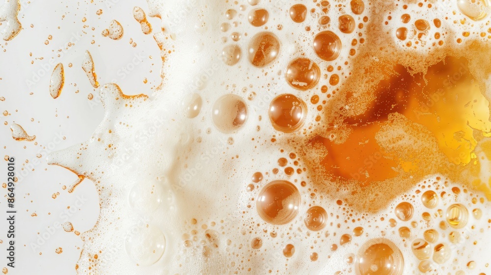 Poster A close-up shot of a yellow object partially submerged in a foamy bath
