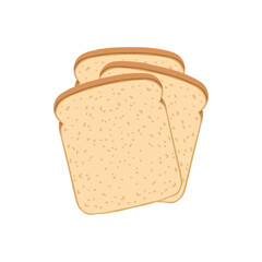 Toast bread vector icon illustration
