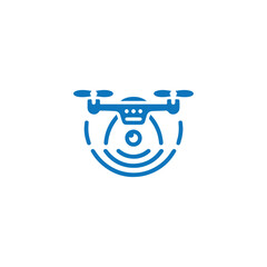 drone vector logo, drone silhouette, drone photography, Aerial Photography Logo
