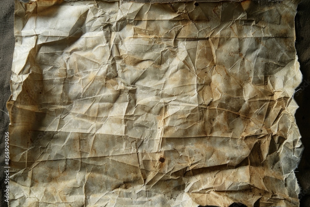 Poster A close-up shot of a crumpled paper with a pair of scissors sitting next to it, ready for use