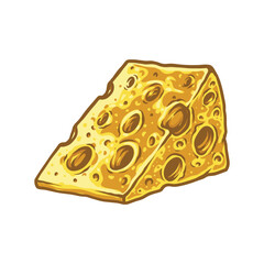 cheese isolated on white