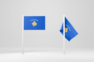 Flag Of Kosovo 3d Illustration Stock Image
