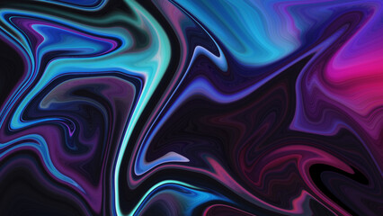 4K Bright abstract background with flowing forms and kinetic neon waves that create a mesmerizing whirling effect and light,