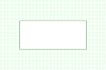 Karomuster grün weiß mit weißem Schild