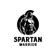 Spartan Warrior Logo Design Template.