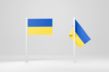 Flag Of Ukraine 3d Illustration Stock Image 
