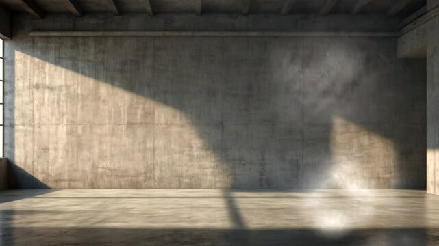 light and shadow concept on gray cement floor