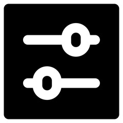 Vector Icon Adjust, Levels, Control, Personalized, Button, Settings