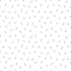 pattern with outlines of fragmented green leaves